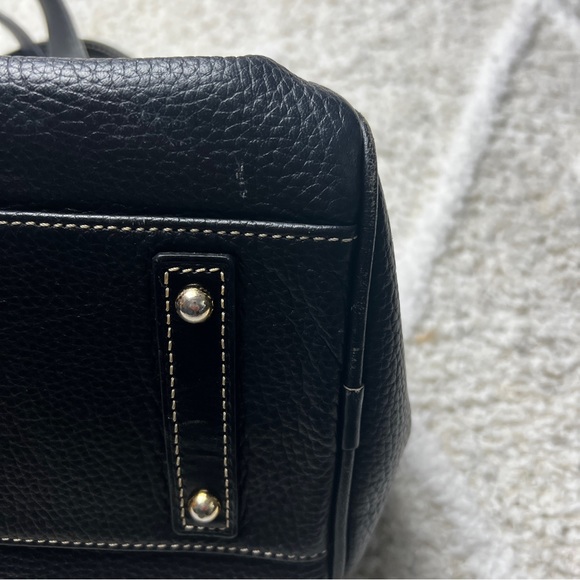 Dooney and Bourke Olivia Leather Satchel Black and Red Shoulder Bag - Picture 6 of 7